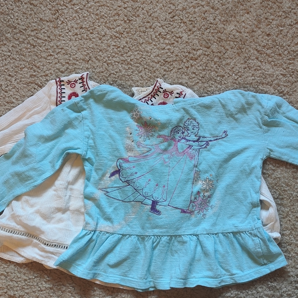 Frozen Themed Long Sleeve Kids Tee - Blue